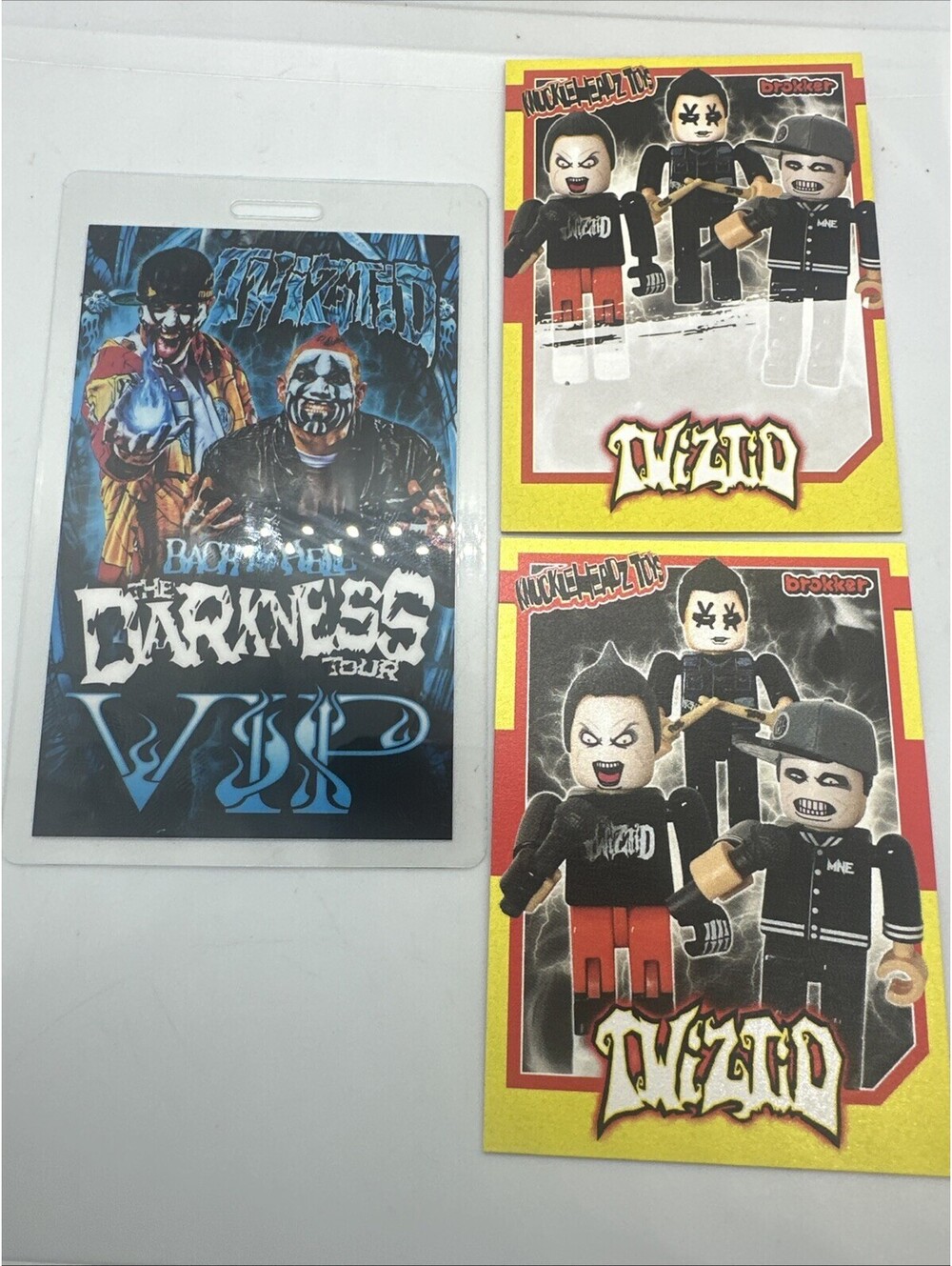 Twiztid ICP Vip Pass Back To Hell Darkness Tour & Knuckleheadz Card Lot Brokker